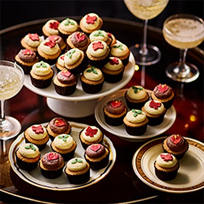 Waitrose ENT 36 Mini Festive Cupcakes