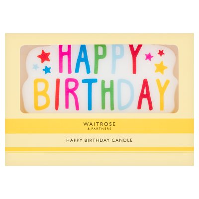 Waitrose Happy Birthday Cake Candle