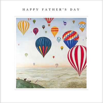 Hot Air Balloons In The Sky Father's Day Card