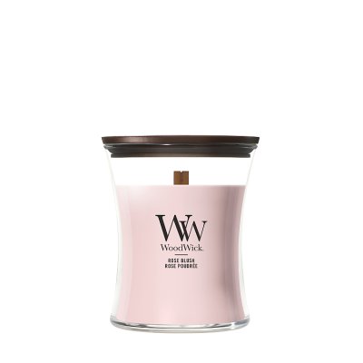 WoodWick Rose Blush Medium Hourglass Scented Candle