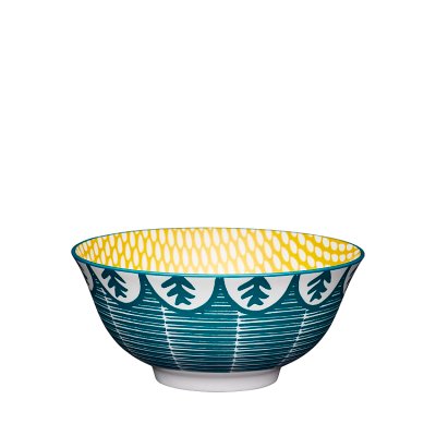 Mikasa Glazed Stoneware Bowl, Leafy Green, 15.5x7.5cm