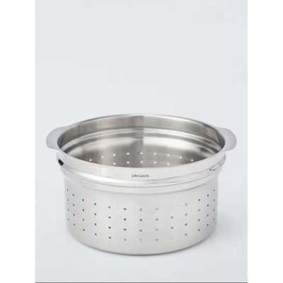 John Lewis The Pan 2.0 Stainless Steel Pasta Insert, 24cm