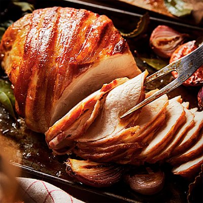 Free Range Butter Basted Turkey Joint with Smoked Bacon