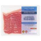 Waitrose 12 Unsmoked Dry Cured Streaky Bacon Rashers250g