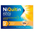 NiQuitin Clear Patch Stop Smoking Aid Step 2 14mg Nicotine Patches 14s