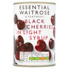 essential Waitrose Black Cherries (in light syrup)