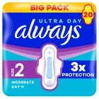 Always Flexprotect Sanitary Towels Long Size 2 With Wings 20 Pads