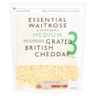 Essential Medium Grated Cheddar Cheese Strength 3