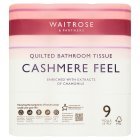 Waitrose Cashmere Bathroom Tissue, Chamomile 9pk