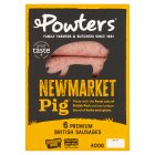 Powters British Outdoor Bred 6 Newmarket Pig Sausages