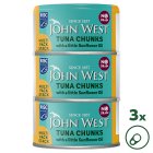 John West No Drain Tuna Chunks with a Little Sunflower Oil MSC 3x100g