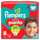 Pampers Baby-Dry Nappy Pants Size 8, 14 Nappies, 19kg+
