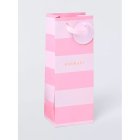 Pink Stripe Bottle Bag