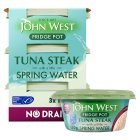 John West No Drain Fridge Pot Tuna Steak with a Little Spring Water MSC 3x110g