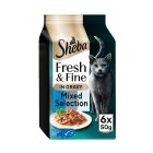 Sheba Fresh & Fine Wet Cat Food Gravy Pouches Tuna & Cod