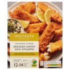 Waitrose Frozen Breaded Atlantic Lemon Sole Goujons220g