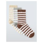 Natural Stripe Socks 3Pk