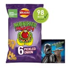 Walkers Monster Munch Pickled Onion Multipack Snacks Crisps 6x20g