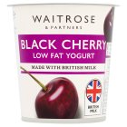 Waitrose Black Cherry Low Fat Yogurt