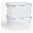 John Lewis ANYDAY Square Plastic Storage Containers, Set of 2, 700ml, Clear2s