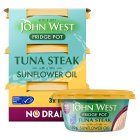 John West No Drain Fridge Pot Tuna Steak with a Little Sunflower Oil MSC 3x110g