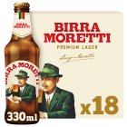 Birra Moretti Premium Lager Beer Bottle x18 Multipack