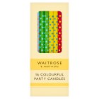 Waitrose 16 Colourful Party Cake Candles