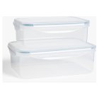 John Lewis ANYDAY Nesting Rectangular Plastic Storage Containers, Set of 3, Clear3s
