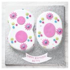 80th Birthday Flowers Cake