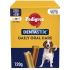 Pedigree Dentastix Daily Adult Medium Dog Treats Dental Sticks x28 720g