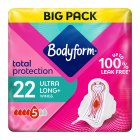 Bodyform CourV Ultra Long Sanitary Towels Wings Pack x22