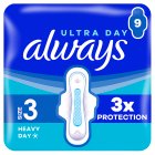 Always Ultra Sanitary Towels Secure Night With Wings 8 Pads