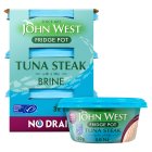 John West No Drain Fridge Pot Tuna Steak with a Little Brine MSC