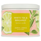 John Lewis White Tea & Bergamot Scented Candle Tin