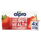 Alpro Soya Gut Health Strawberry Dairy Free Yogurt Alternative Multipack
