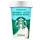 Starbucks Skinny Latte Lactose Free Flavoured Milk Iced Coffee 220ml