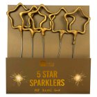 Talking Tables Gold Star Sparklers 5 pack