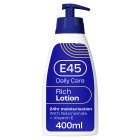 E45 Rich 24H Moisturiser Lotion Pump for Dry Skin