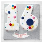 16th Birthday Balloon & Stars Cake