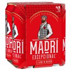 Madri Excepcional Lager Beer Cans 4x440ml