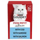 GOURMET Mon Petit Fish Variety Cod, Sardine, Salmon Wet Cat Food