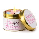 Lily-Flame Candle Tin Happy Birthday