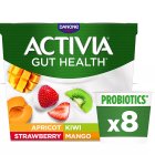 Activia Mango, Strawberry, Kiwi & Apricot Gut Health Yogurt Multipack8x115g