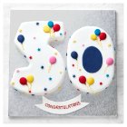 50th Birthday Balloon & Stars Cake