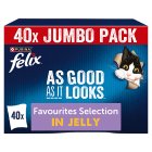 FELIX As Good As it Looks Senior 7+ Mixed in Jelly Wet Cat Food 40x85g