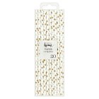 JL Gold/Silver Paper Straws 20 pack