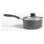John Lewis ANYDAY Aluminium Non-Stick Saucepan & Lid, 20cm, Grey