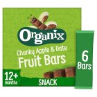 Organix Apple & Date Fruit Snack Bars6x17g