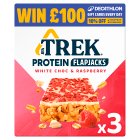 TREK Protein Flapjacks White Choc & Raspberry