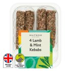 Waitrose BBQ 4 Lamb & Mint Kebabs
